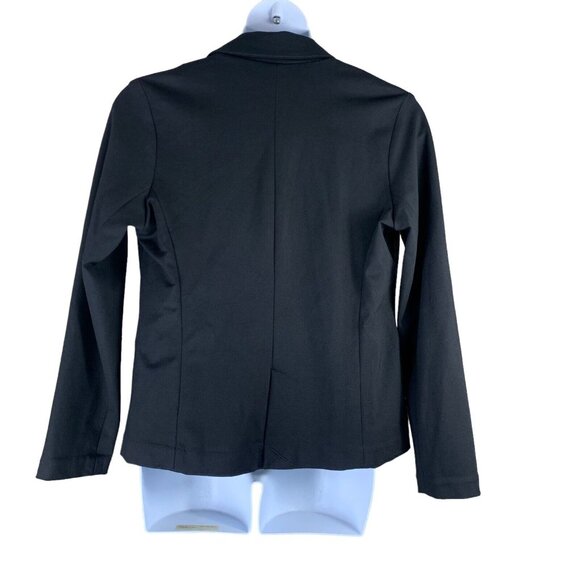Olivia Moon Size XL Blazer Black Single Button Up Long Sleeved Stretch NEW - Picture 2 of 5